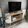 Hanah Home Soporte de TV Roble Oud y Blanco